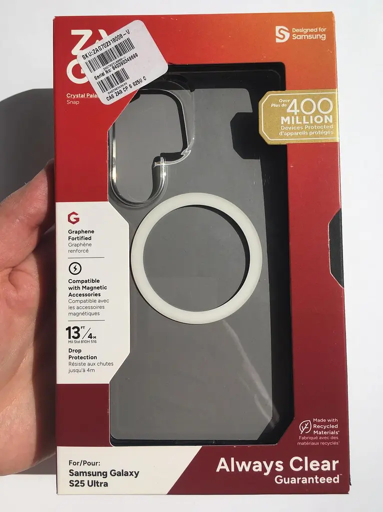 Оригінальний прозорий чохол для Samsung Galaxy S25 Ultra (S938) ZAGG Gear4 Crystal Palace MagSafe Протиударний - фото 2