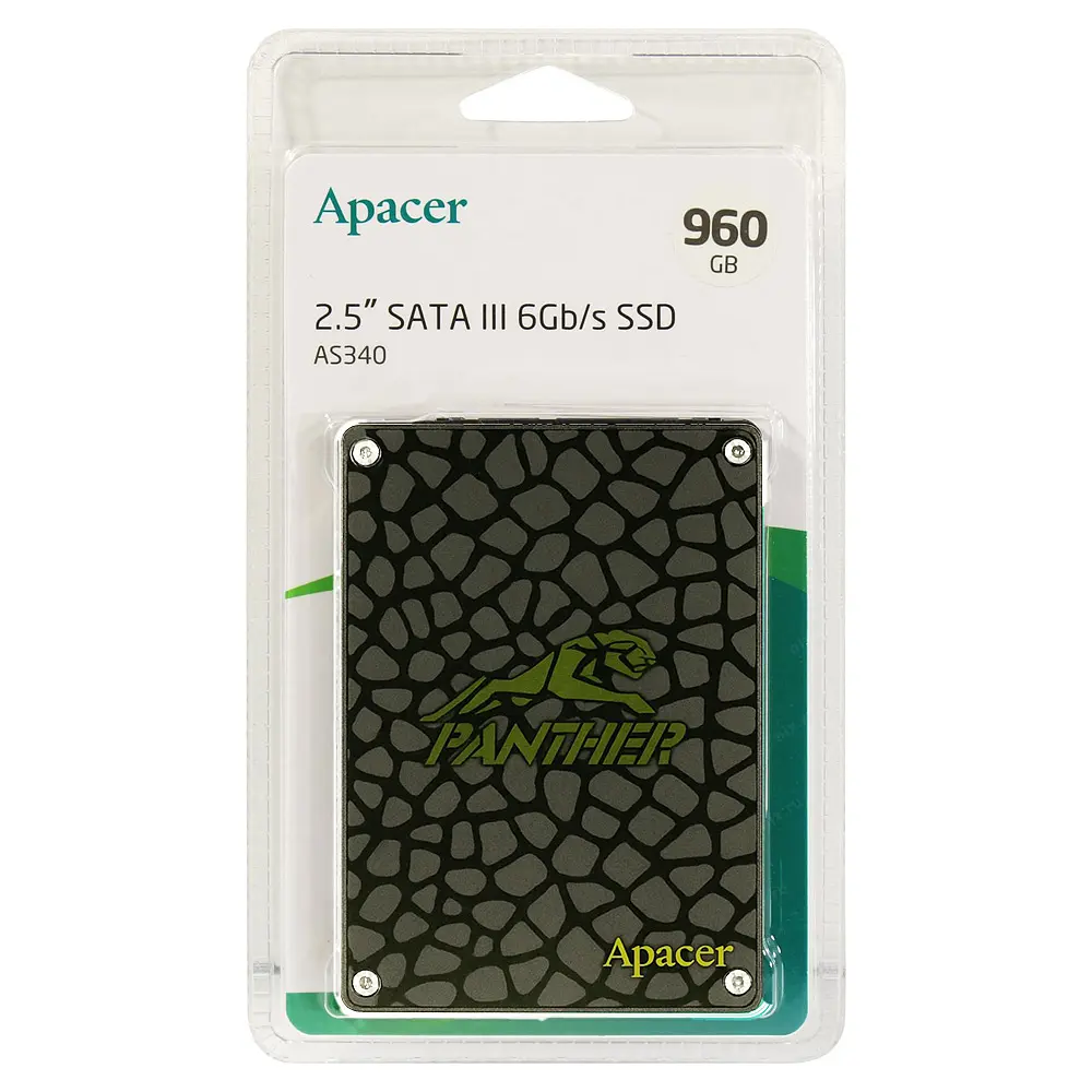 Накопичувач SSD Apacer AS340 960GB 2.5" 7mm SATAIII Standard (AP960GAS340G-1) - фото 2