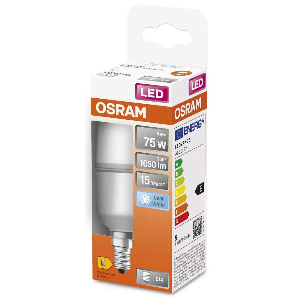 Лампочка Osram LED Star STICK75 10W/840 230V FR E14 (4058075428409) - фото 3