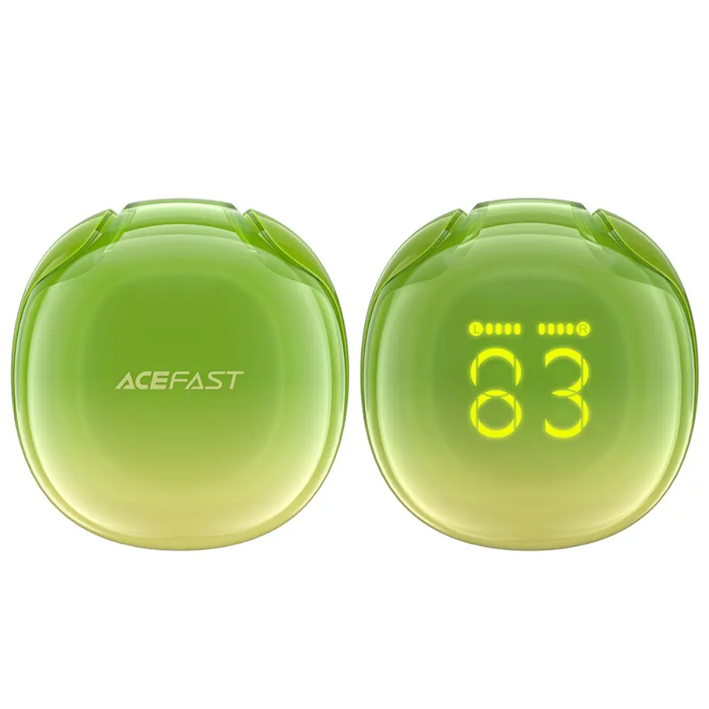Наушники беспроводные Acefast TWS T9 вакуумные зеленые - фото 5