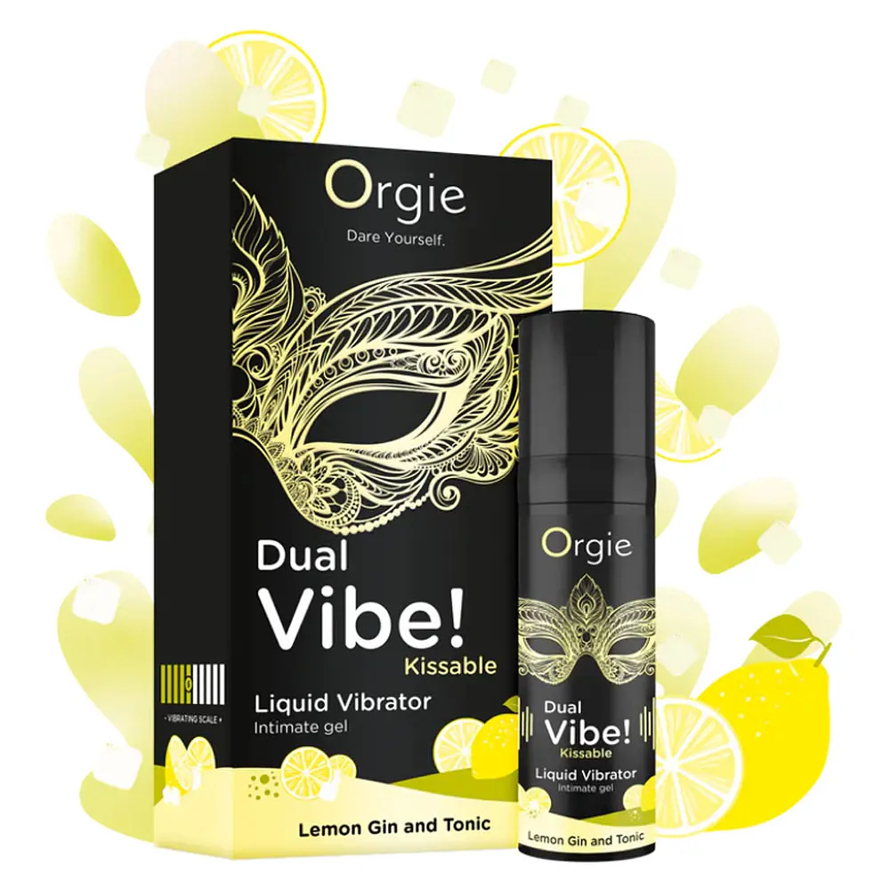 Рідкий вібратор Orgie Dual Vibe! Liquid Vibrator Lemon Gin and Tonic 15 мл - фото 2