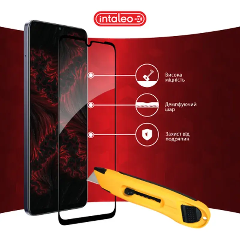 Скло захисне Intaleo Full Glue Realme Note 60 Black (1283126608995) - фото 5