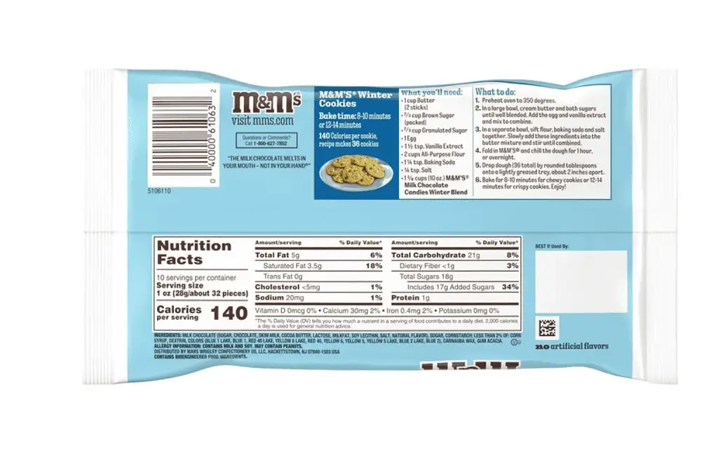 Драже M&M's Winter Blend Milk Chocolate Christmas Candy 283.5г - фото 3