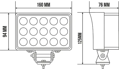Світлодіодна додаткова LED фара Belauto EPISTAR Spot Далеке світло Алюмінієвий корпус (BOL0803LA) - фото 2