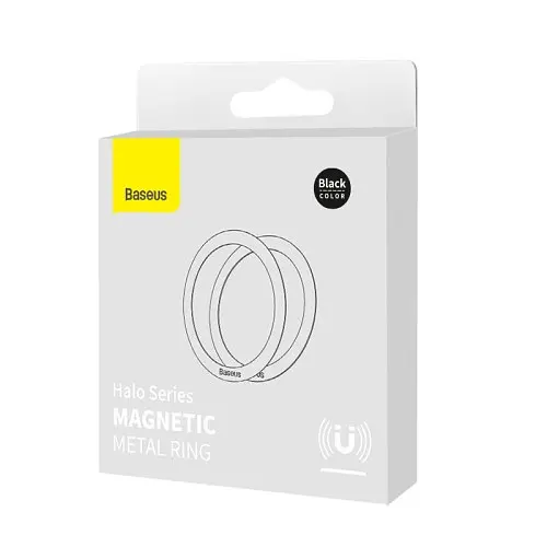 Пластина MagSafe Baseus Halo Series Magnetic Metal Ring (2pcs/pack) чорний PCCH000001 - фото 2