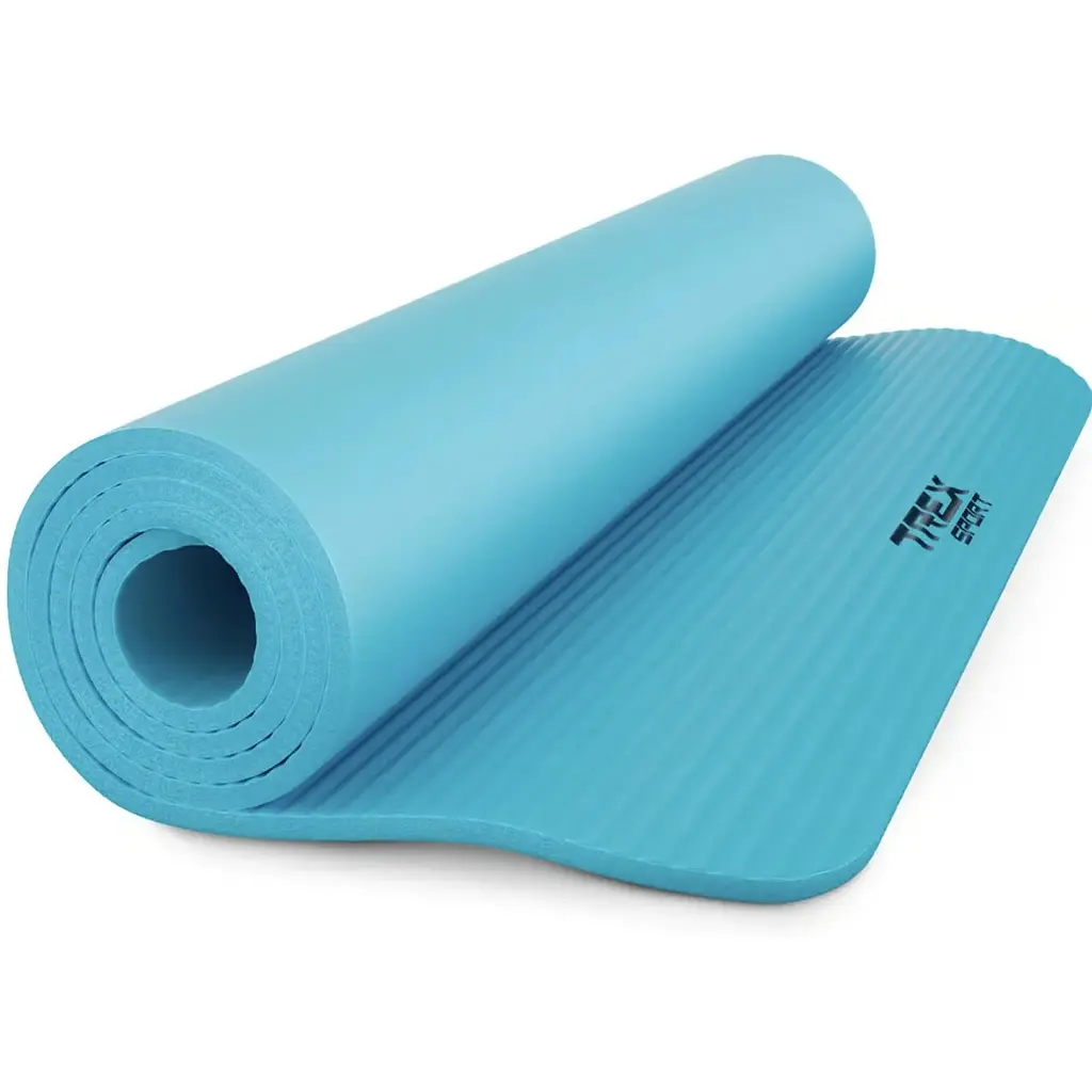 Коврик для йоги Trex Sport TX-019NGM NBR 1см 190х80 голубой - фото 2