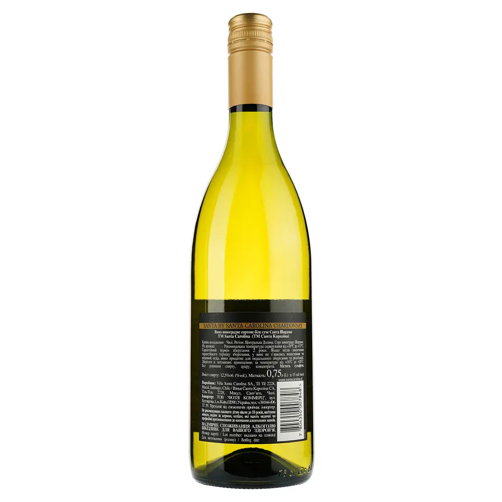 Вино Santa Carolina Chardonnay біле сухе 0.75 л  - фото 2