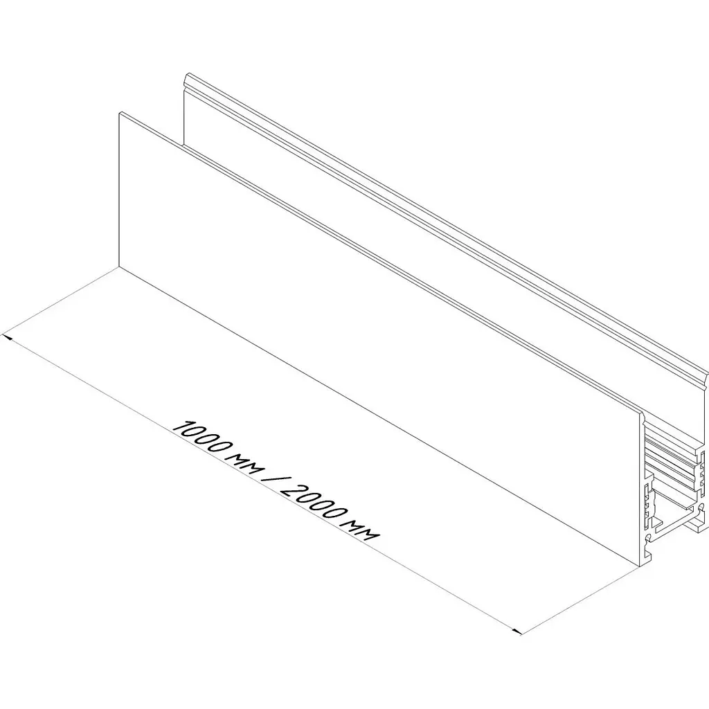 Рейка для трекового світильника Aqara Overlay Rail для H1/ H1 Pro 1m Black [107934] - фото 5
