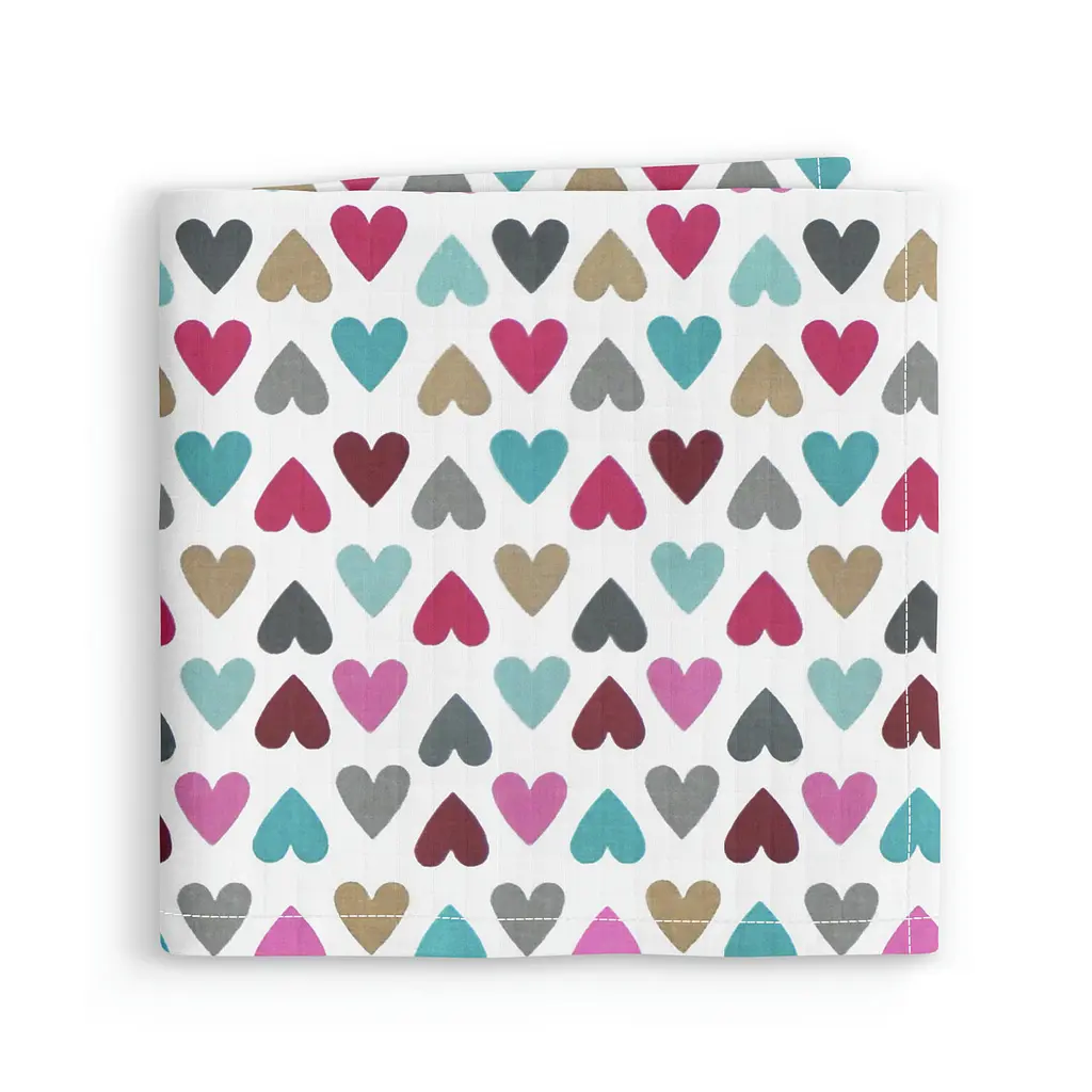 Пелюшки муслінові Cosas Love 75x75 см, бірюзові - фото 2
