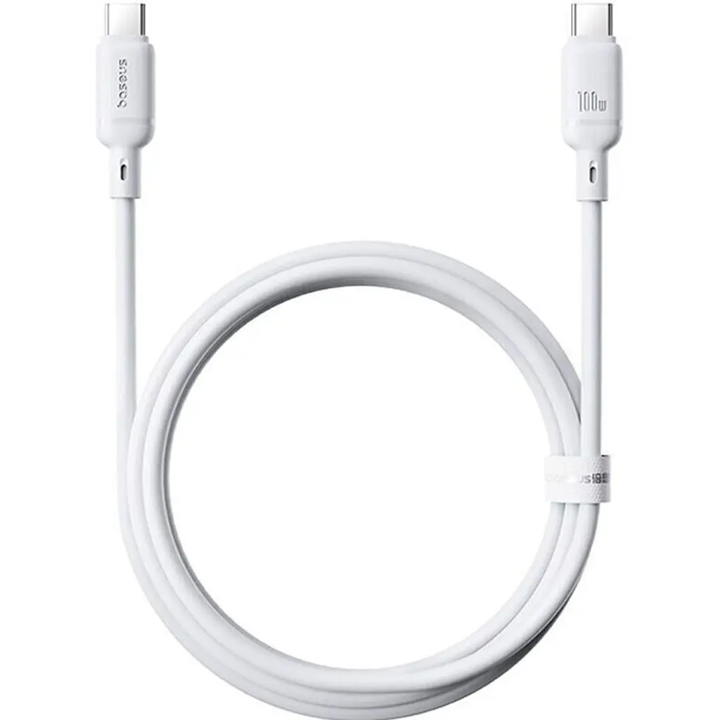 Кабель Baseus Silky Series Type-C to Type-C 100W 1m White (P10377704213-00) [141245] - фото 2