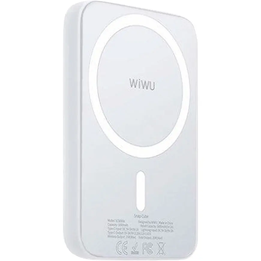 Зовнішній акумулятор Wiwu Snap Cube Magnetic Wireless Charging 5000mAh White [104329] - фото 2