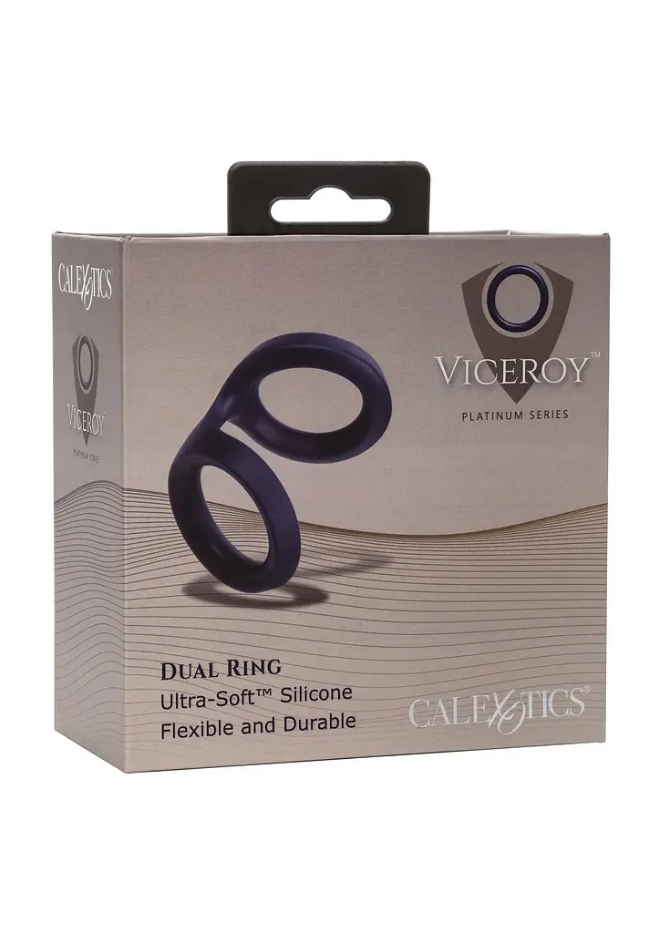Ерекційне кільце Calexotics Viceroy Dual Ring, 3,2 см (синій) - фото 3