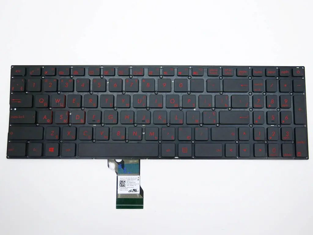 Клавіатура для ASUS N501, N501J, N501JW, N501V, N501VW, N501JM, Q551, Q551L, Q551LB, Q551LN (RU Black з підсвічуванням). Оригінал. - фото 3