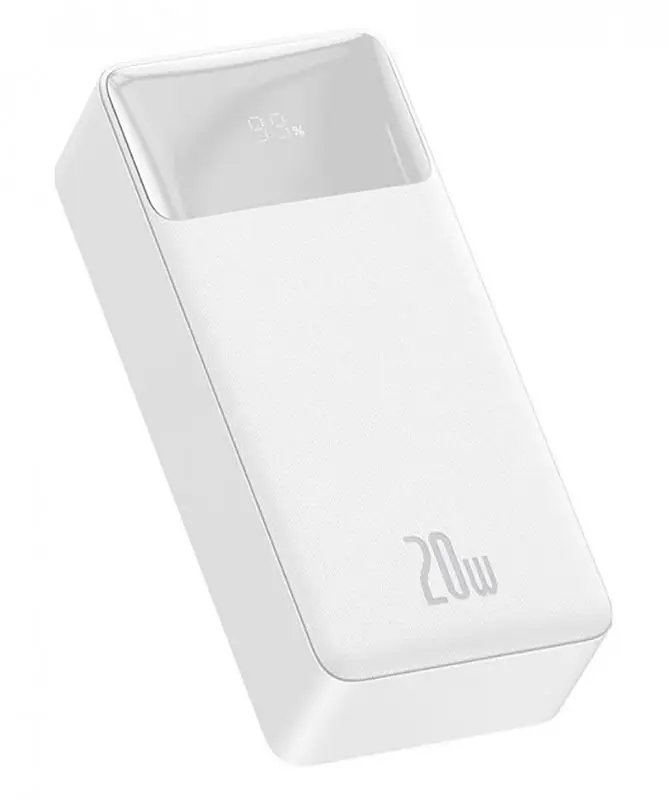 Портативна батарея Baseus Bipow Digital Display Power bank 30000mAh 20W White - фото 3