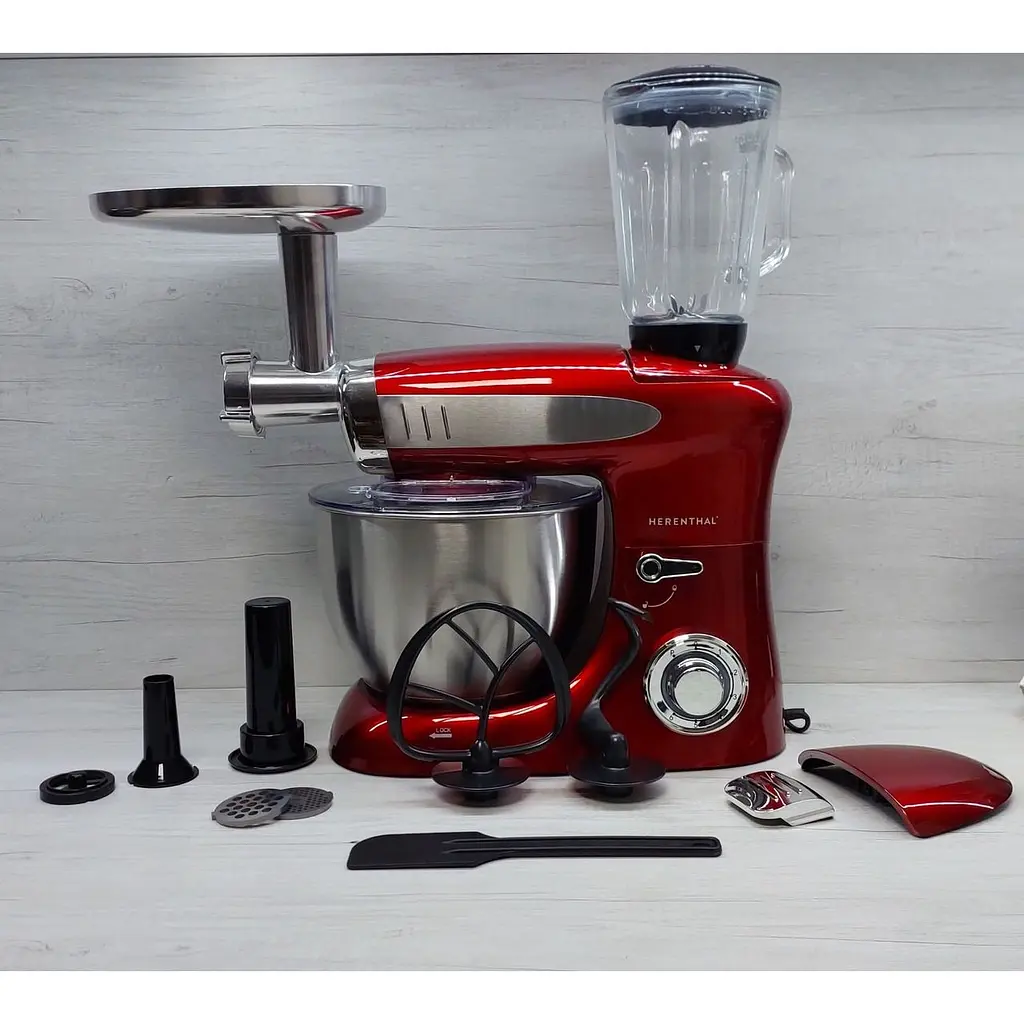 Комбайн кухонный многофункциональный Herenthal HT-PKM1900.472.9BG красный - фото 2