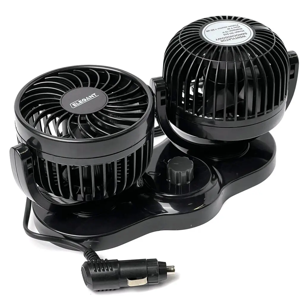 Автомобільний вентилятор Elegant 12V на підставці два режими 12.7 см (EL101 548) - фото 2