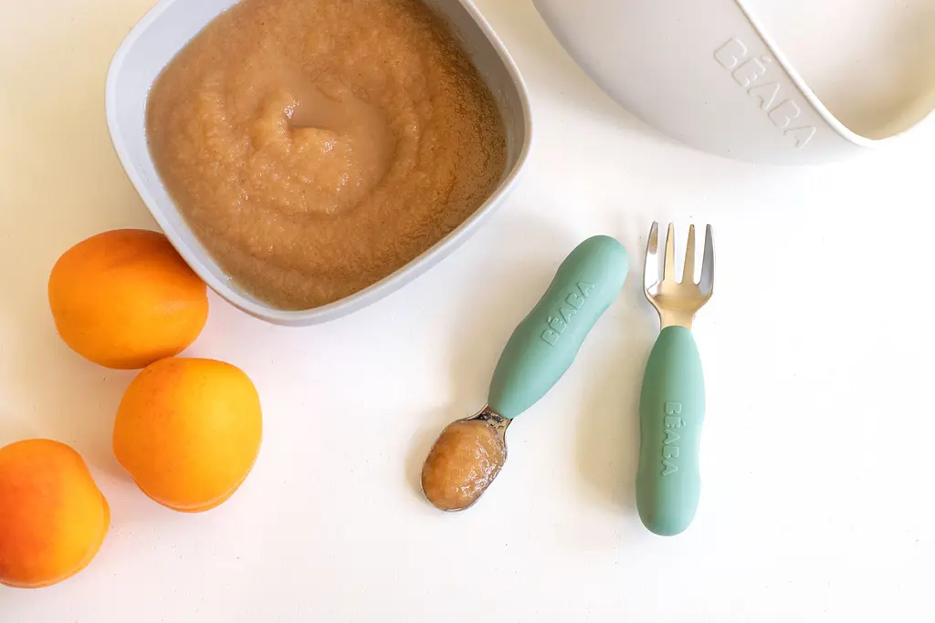 Набір ложка і виделка Beaba 10+ металевий оливковий (913580) - фото 10