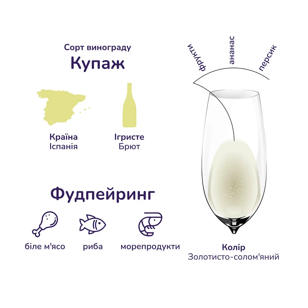 Вино игристое Jaume Serra Cava Brut Nature, белое, брют натюр, 11,5%, 0,75 л (12900) - фото 2