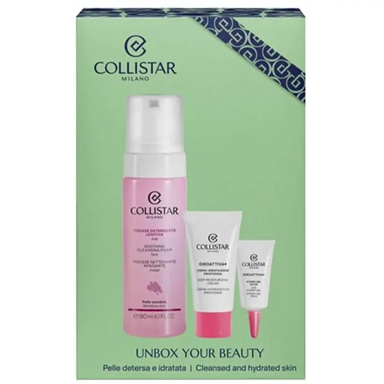 Набор для женщин Collistar Idroattiva+: Крем для лица 25 мл + Пенка для лица 180 мл + Гидрогель для контура глаз 5 мл - фото 3