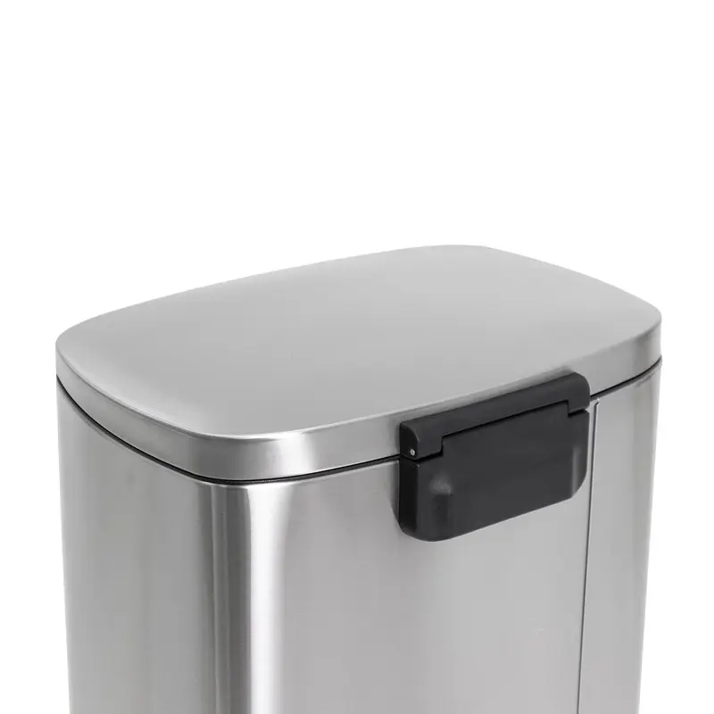 Відро для сміття з плавним закриттям прямокутне Mixxus Bevel-TC0105 SS Color 5л нержавіюча сталь MI7086, Нержавіюча сталь - фото 6