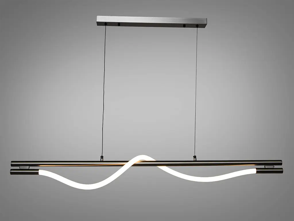 Сучасна світлодіодна люстра з серії "Роуплайт", чорний хром, 32W - фото 2