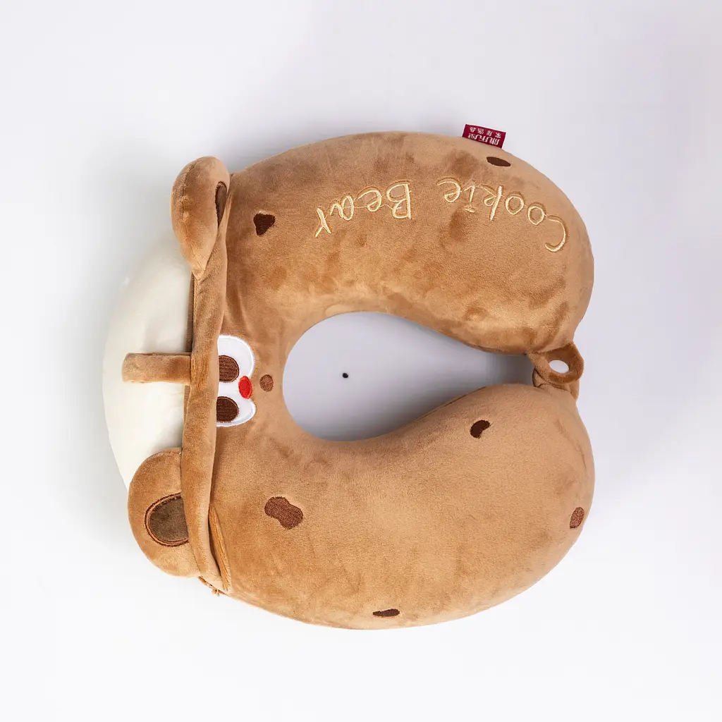 Подушка для шиї Cookie Bear U-подібна коричневий HP-56-1BR - фото 3
