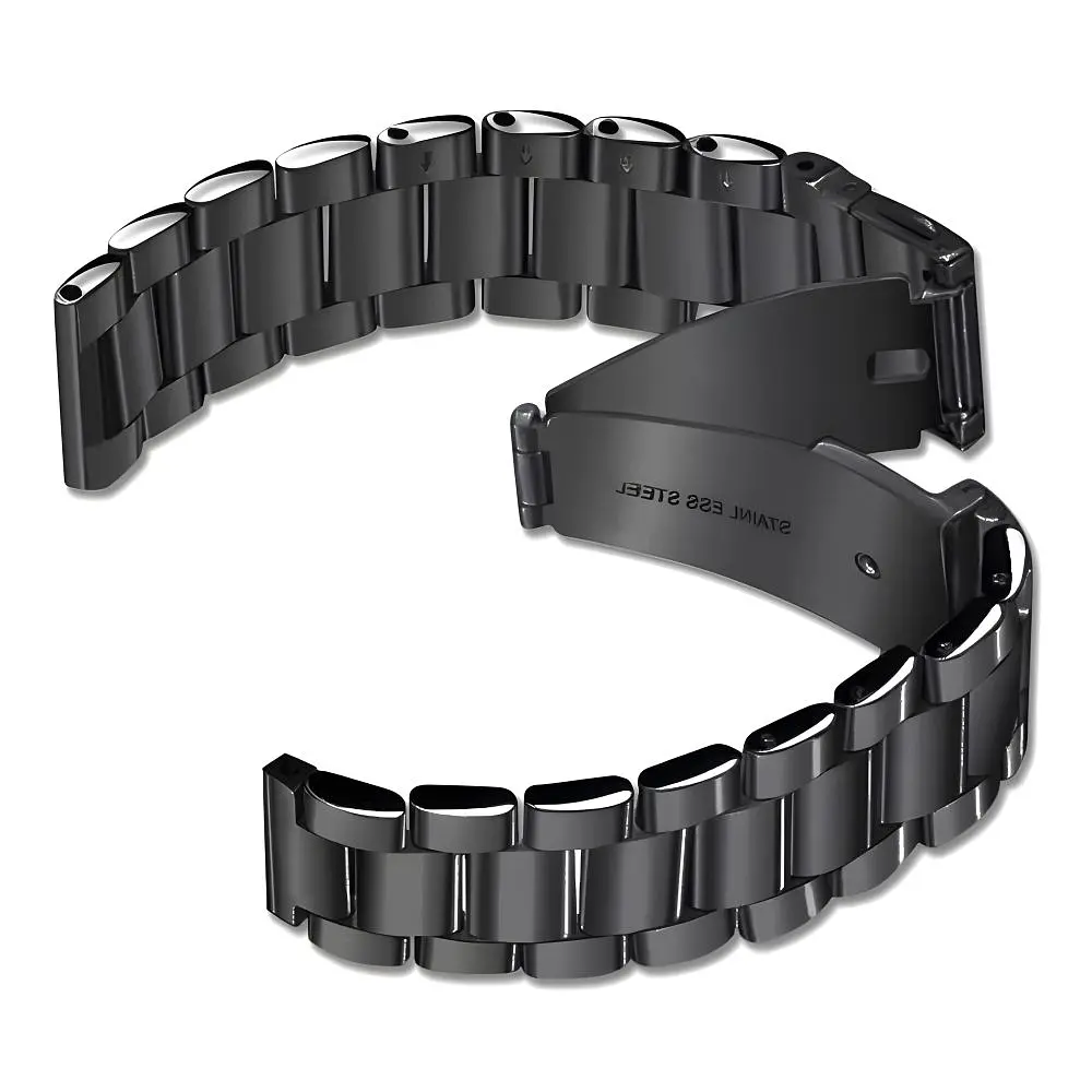 Ремінець Universal Stainless Steel 22 mm Samsung/Amazfit/Huawei Black (34698_3342398) - фото 3
