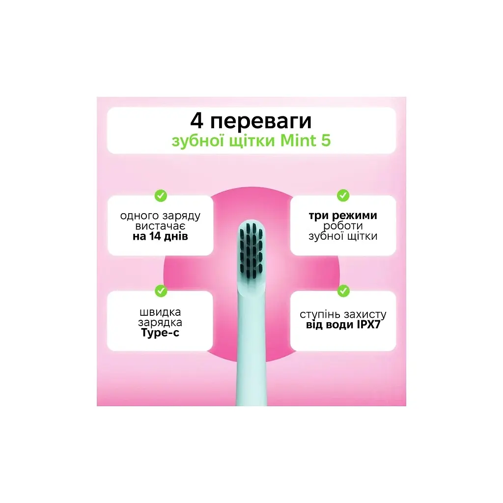 Електрична зубна щітка Enchen Mint5 Sonik Blue (MINT5-B) - фото 8