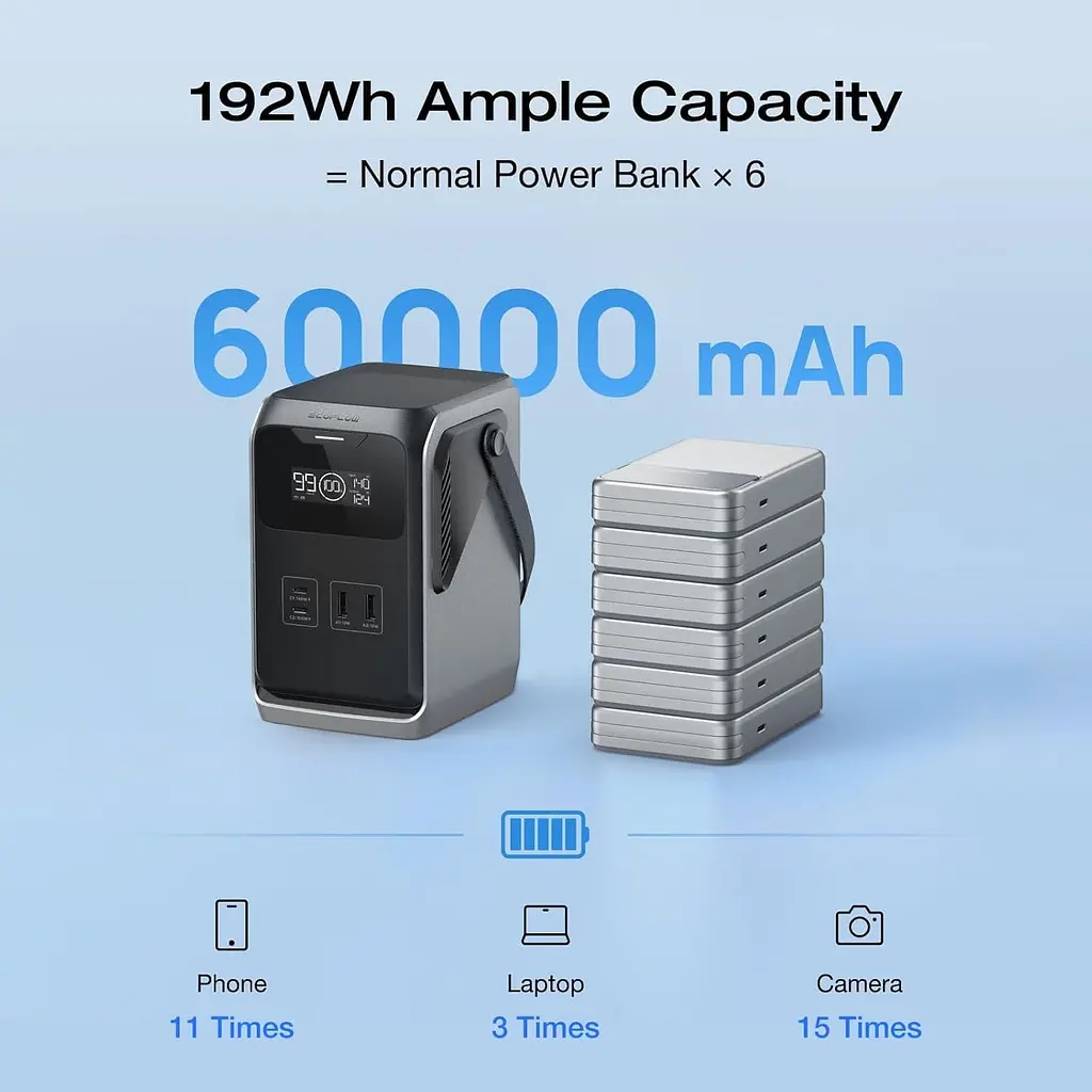 Зарядна станція EcoFlow TRAIL 200 DC / 140 Вт / 192 Вт/ч / LiFePO4 (EF-TRAIL200-N) - фото 12