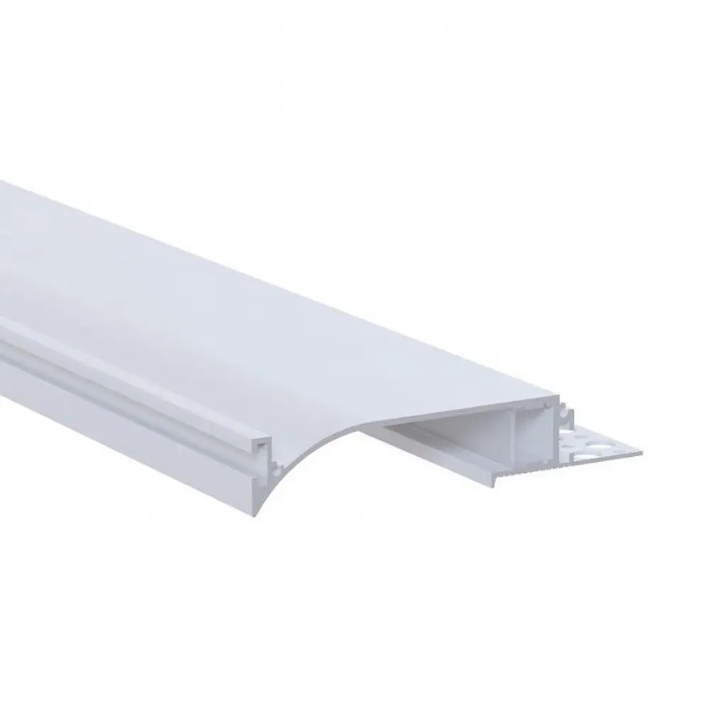 LED профіль прихований плінтус під шпаклівку з розсіювачем PC, 3м KLOODI KLP6518TR 3 - фото 3