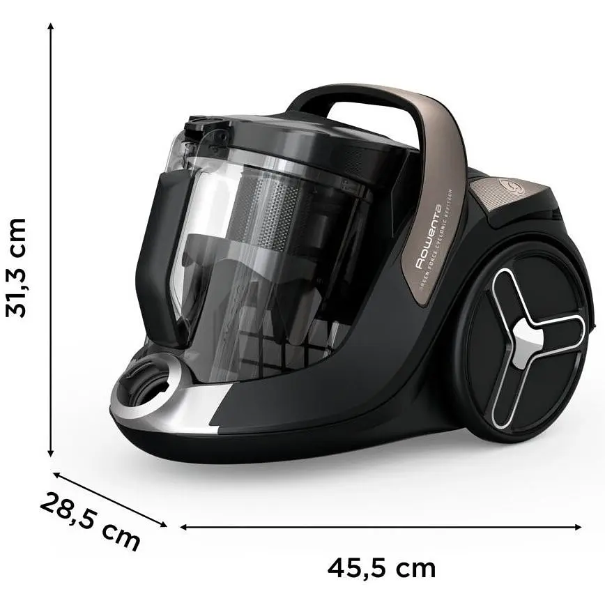 Пылесос Rowenta Green Force Cyclnic Effitech+ контейнерный черный (RO7C89EA) - фото 5