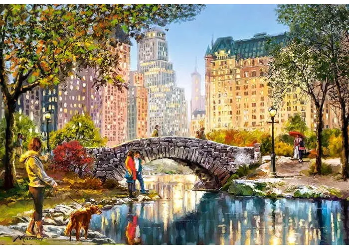 Пазл Castorland Вечірня прогулянка центральним парком 1000 ел. (C-104376) - фото 2