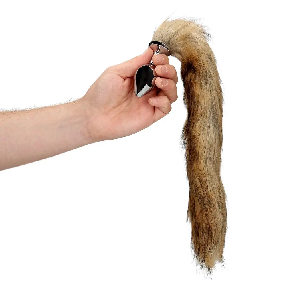 Анальна пробка Ouch! Fox Tail, 42.5 см (рудий) - фото 5