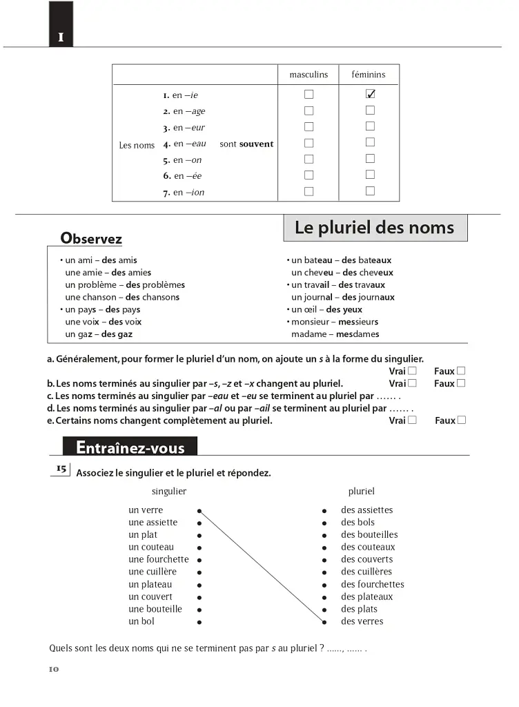 Les 500 Exercices de Grammaire. Livre + corrigés intégrés A1 - Джоель Боненфант - фото 10