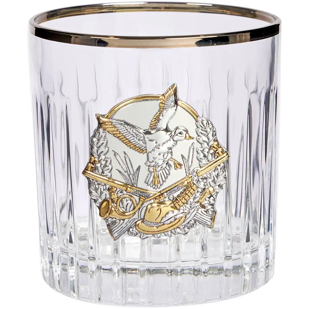 Подарочный набор стаканов для виски Boss Crystal "Охота" с золотыми накладками - фото 8