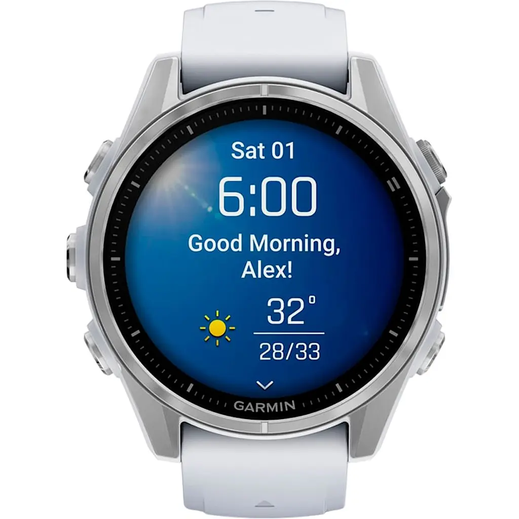 Смарт-годинник Garmin Fenix 8 AMOLED 43mm Silver with Whitestone Silicone Band (010-02903-00) [115071] - фото 2