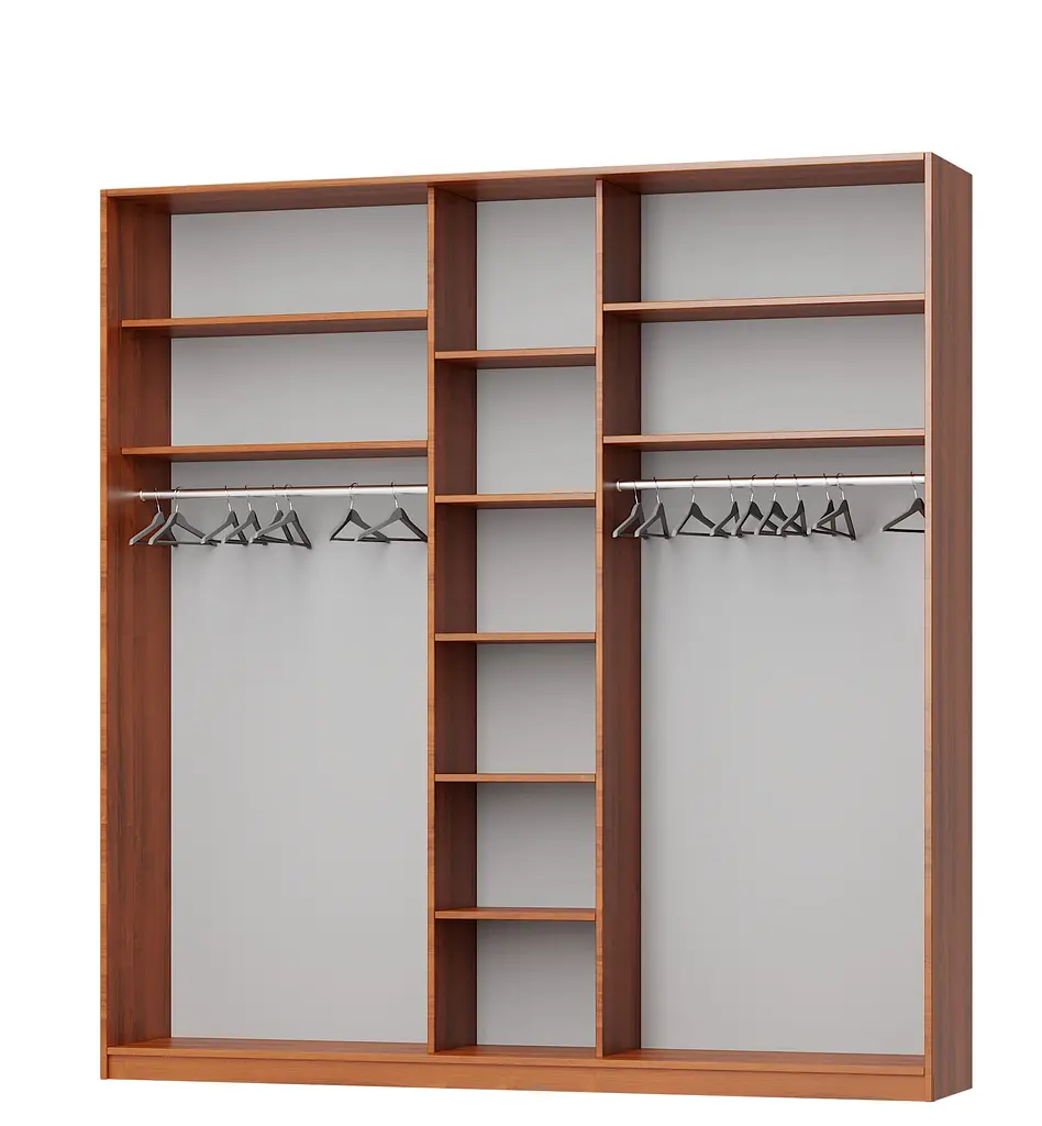 Шафа-купе тридверна MebelStar Стандарт AL 2ДСП/Дзеркало 230x60x240 см Аляска сірий (MBS-1857) - фото 2