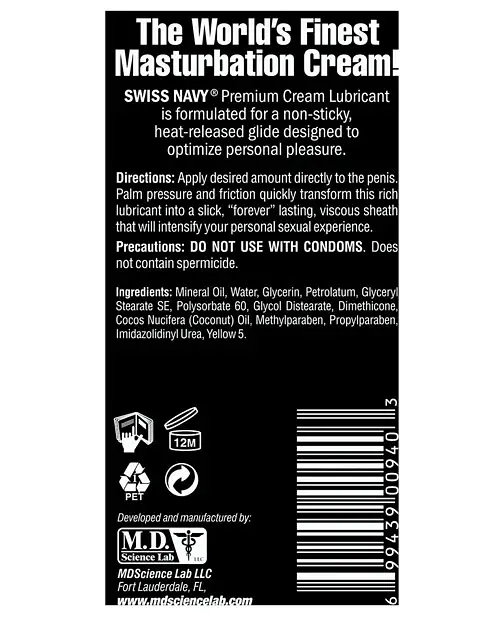 Крем для мастурбації Swiss Navy Premium Masturbation Cream 150 мл Swiss Navy SO5724 93255 - фото 4