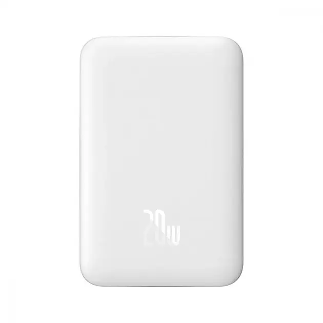 Магнитный внешний аккумулятор Baseus Magnetic Mini Air 10000mAh 20W белый - фото 4