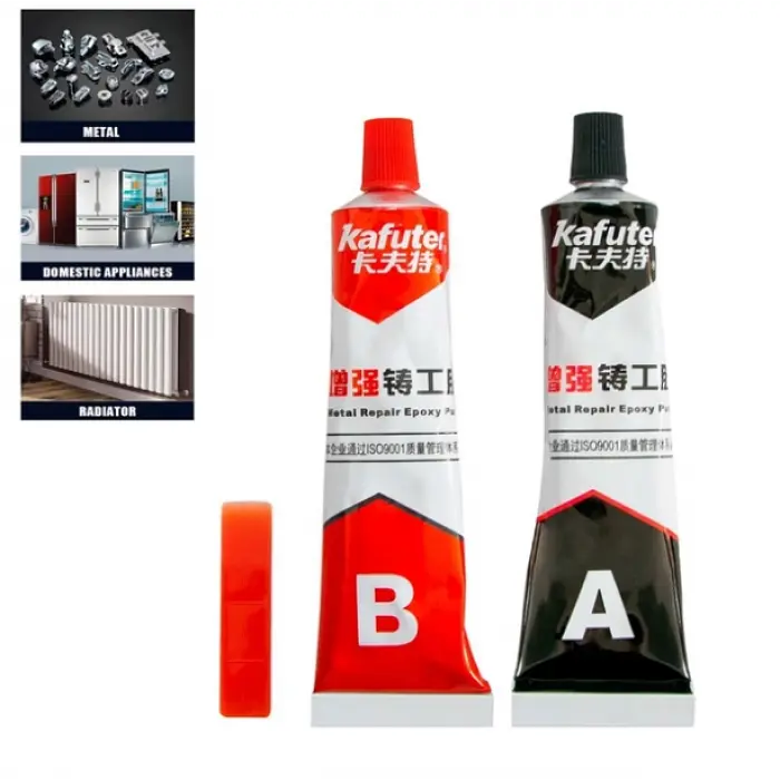 Клей двокомпонентний Metal Glue Strong 100 г епоксидний для металу, 2 тюбики