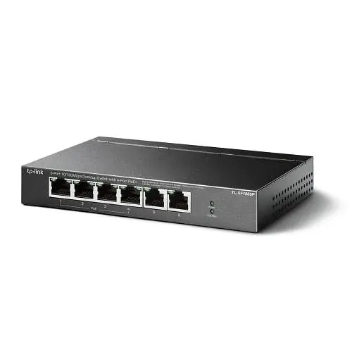 Комутатор TL-SF1006P, Black, 6-портовий, 10/100 Мбит/с TP-Link teh0028246 - фото 2