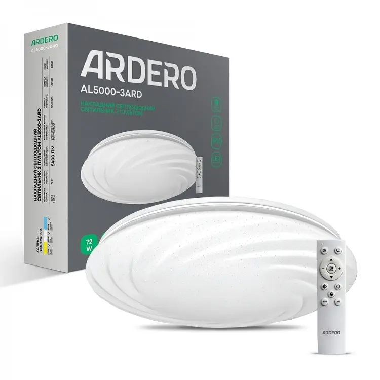Свiтильник свiтлодiодний Ardero AL5000-3ARD 72W 2700K-6500K (80052) - фото 2
