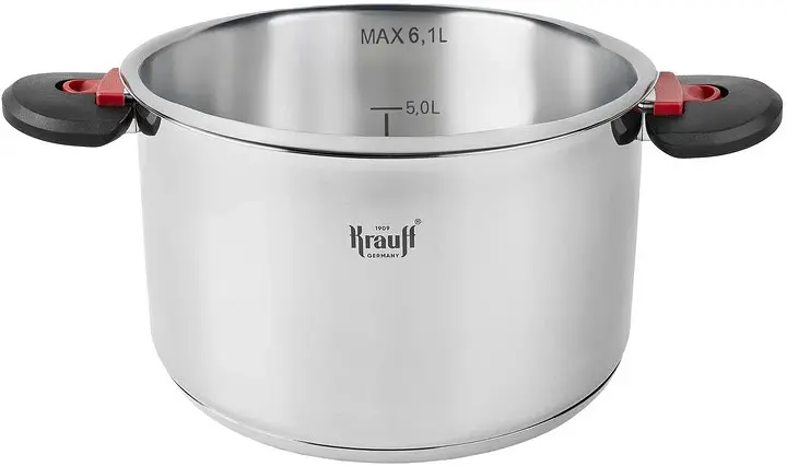 Каструля з кришкою Krauff 26-303-022 6.1 л 24 см срібляста - фото 4
