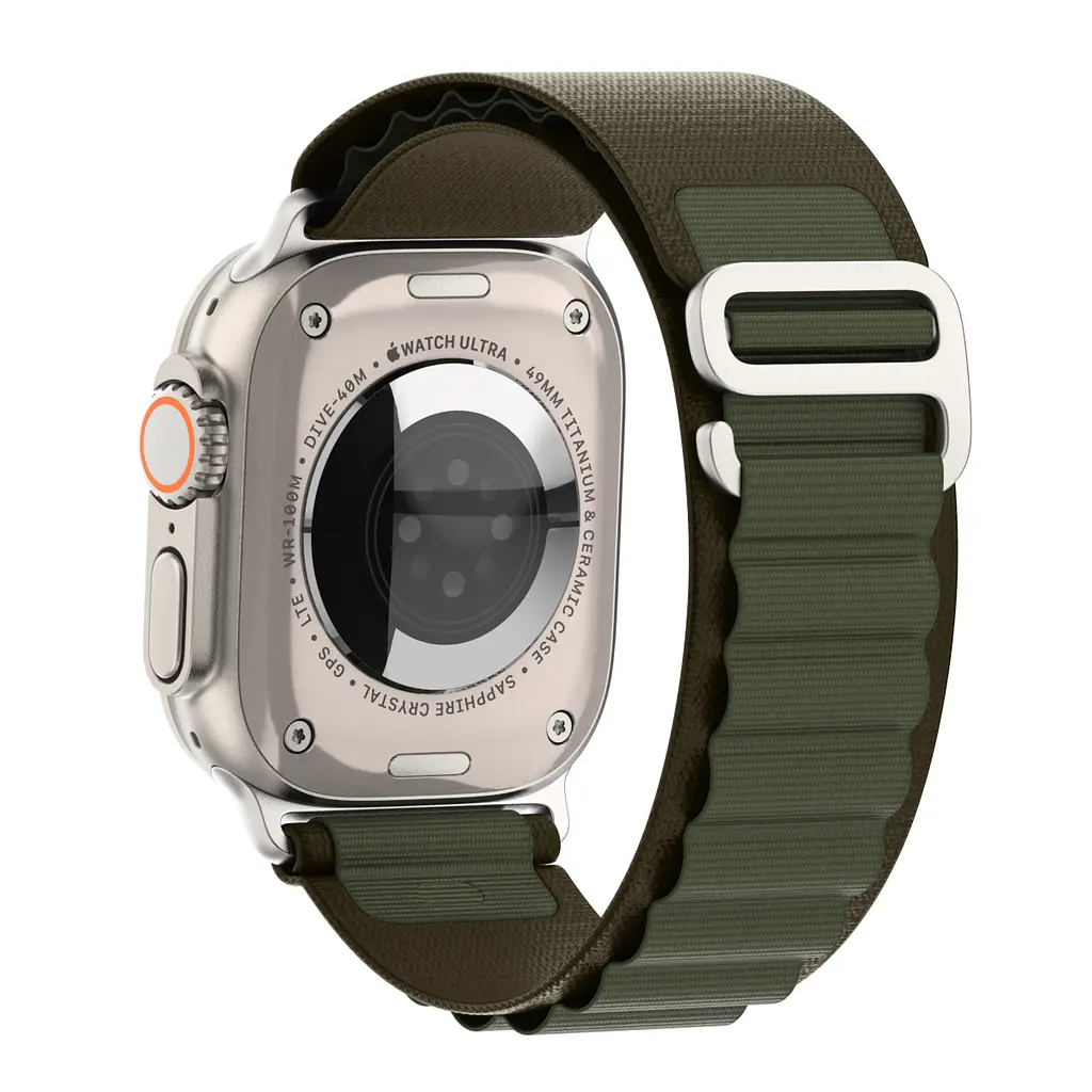 Ремінець для Apple Watch 42 (Series 11-10)/41/40/38, оливковий, Alpine Loop Alpina Band, тканинний поліестеровий ремінець для смарт-годин, дихаючий, для активного відпочинку та спорту, ArmorStandart (ARM81044) - фото 5