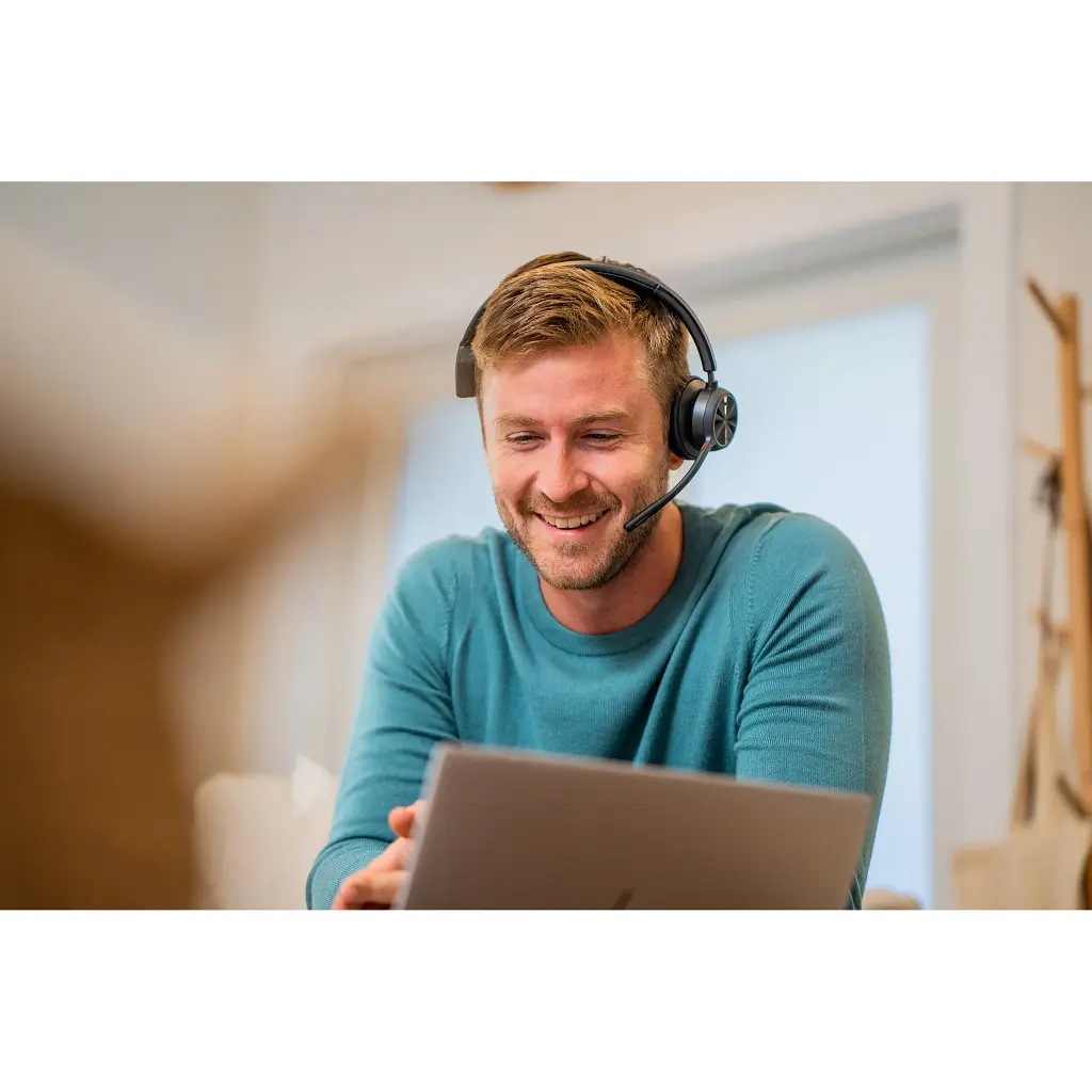 Гарнітура Poly комп'ютерна моно On-ear Voyager 4310-M з адаптером BT700 USB-A Bluetooth чорна - фото 2