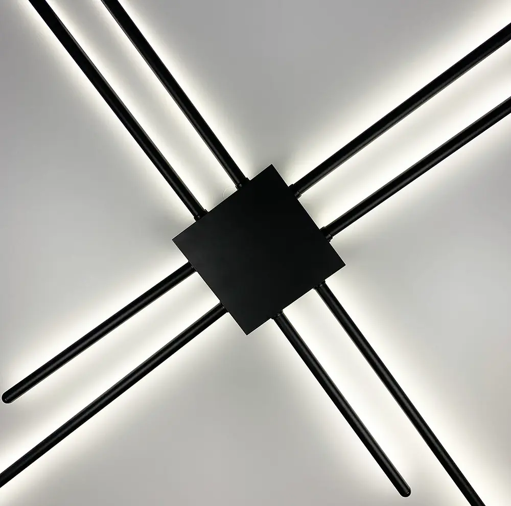Мінімалістична модель бра на 8 ріжків Line F WJ 7214/8 BK - фото 5