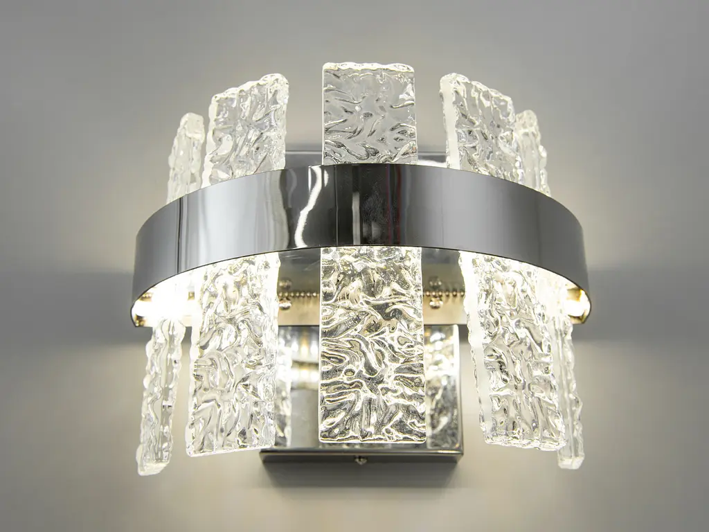 Бра настенное LED Diasha 828/2CH 18W хром 990 лм для коридора спальни гостиной - фото 2