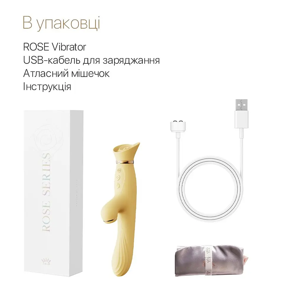 Вібратор з підігрівом та вакуумною стимуляцією клітора Zalo - ROSE Vibrator Lemon Yellow - фото 7