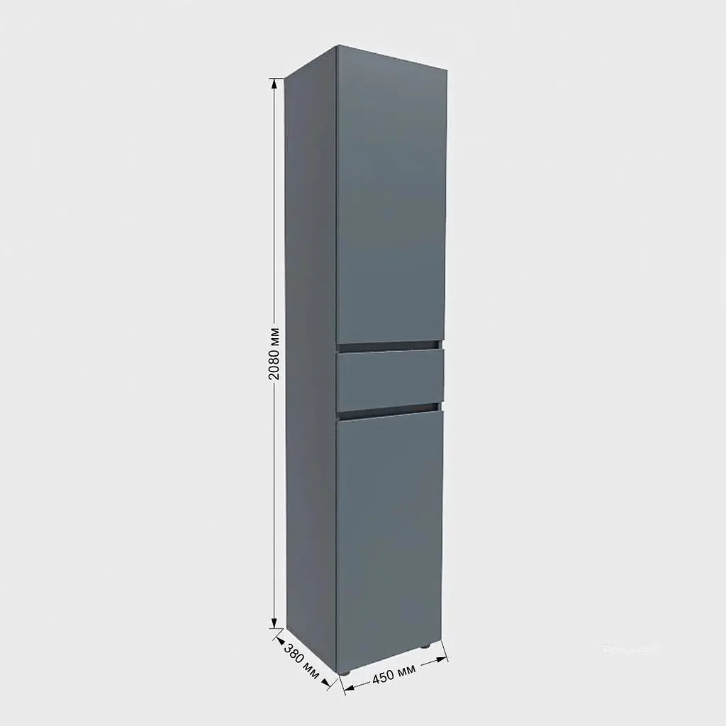 Пенал з висувним ящиком Еверест Лайт ПЛ-1 графіт (EVR-4906) - фото 3