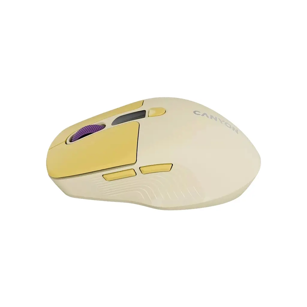 Мишка Canyon MW-26 LCD Silent Wireless/Bluetooth Yellow (CNS-CMSW26Y) - фото 3